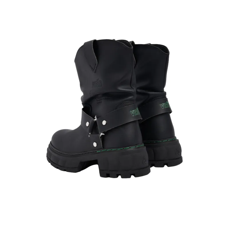 VIRÓN 1987 Mid Ankle Boots Unisex Black-3