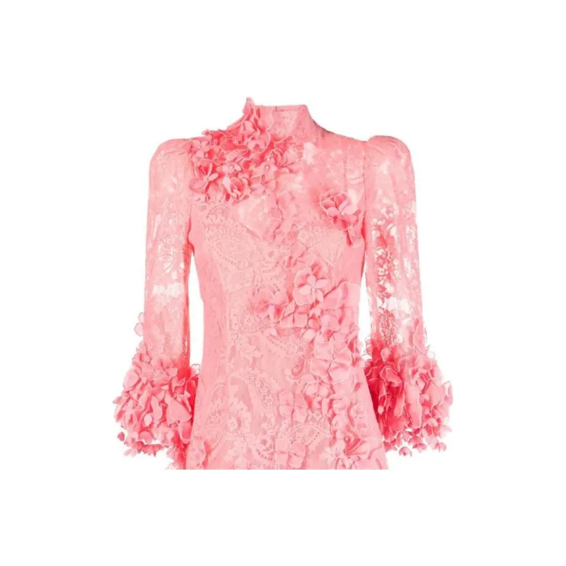 Zimmermann SS23 Long Sleeved Dresses Women's Pink-4