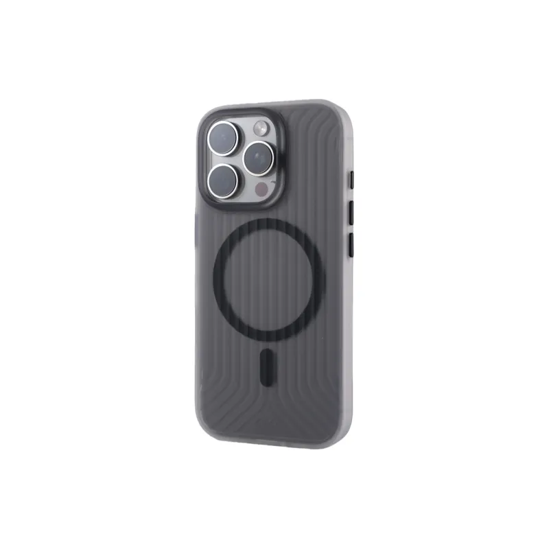DEPA PC Material Semi Transparent Lattice Magnetic Phone Cases Compatible With Apple 13 16 Series Minimalist-3