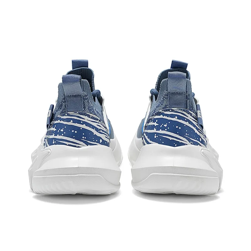 DEERWAY Anti Slip And Wear Resistant Breathable Low Top Chunky Sneakers Men's Dusty Blue-5