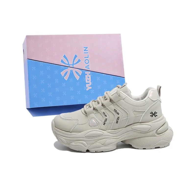 YUZHAOLIN Anti Slip And Wear Resistant Height Increasing Low Top Chunky Sneakers Women's Box-8