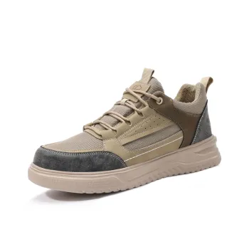 Blue Gull Shield Impact Resistant Lightweight Low Top Outdoor Shoes Men's Light Brown