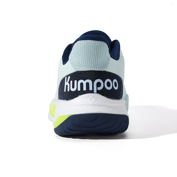 KUMPOO Cushioning Support Balance Low Top Badminton Shoes Unisex Aqua Navy Blue-2