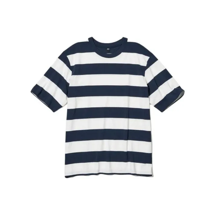 UNIQLO Regular T Shirt Unisex Navy Blue-0