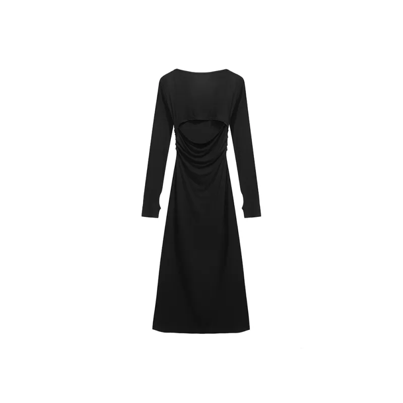 PAIN OR PLEASURE Long Sleeved Dresses Women's Black-1