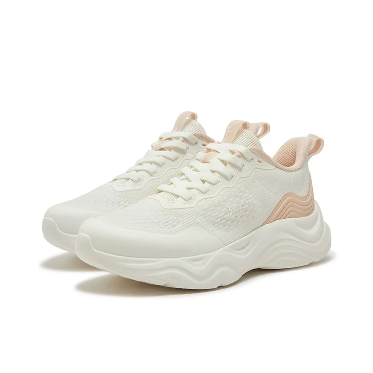 361° Wear resistant, Lightweight, Breathable, And Non slip. Low Top Running Shoes Women's White Pink-2