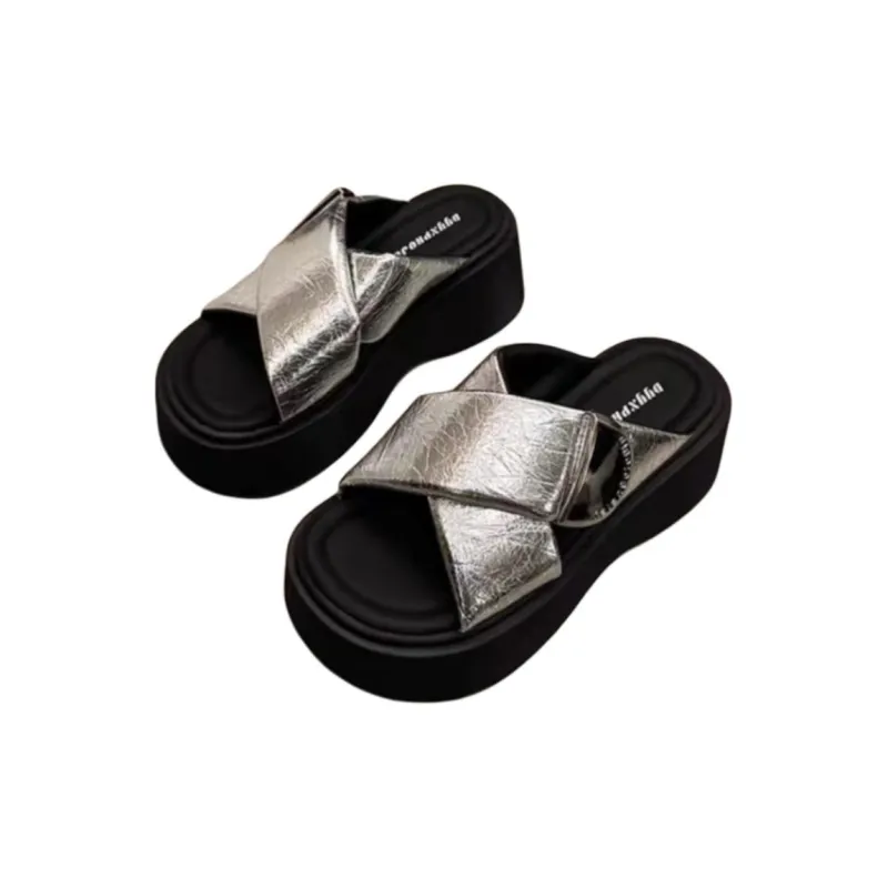 ALPLUME Slippers Silver Green Black-4