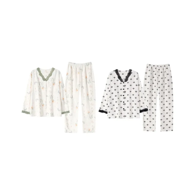 Herbal Primer Pajama Set Women's Combo Set-40