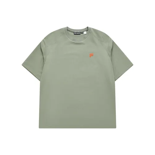 FILA FUSION T Shirt Men's Feather Gray green