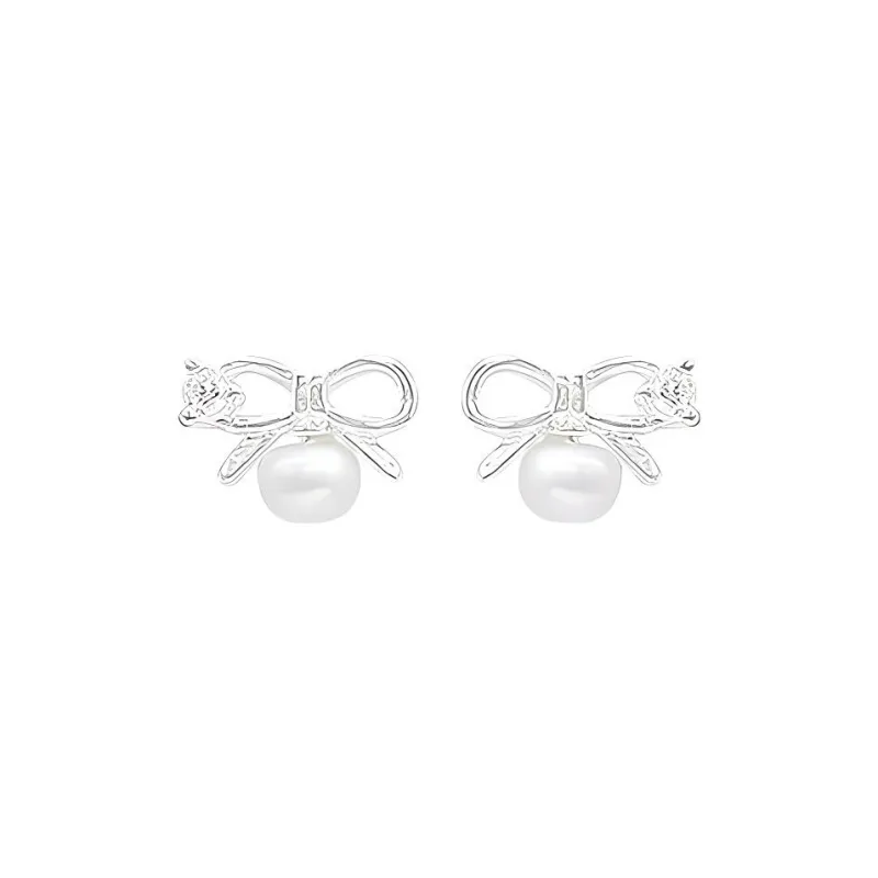 ZHOUBAIFU Pearl Stud Earrings Unisex-0