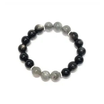 Ancient Jewelry Obsidian Jade Bracelets Unisex