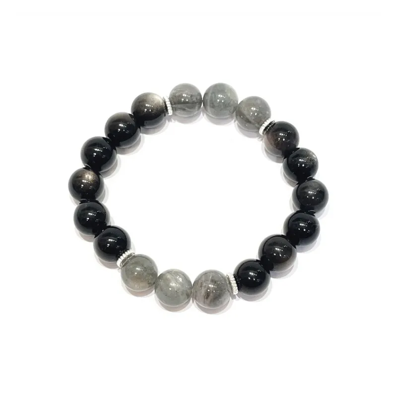 Ancient Jewelry Obsidian Jade Bracelets Unisex-0