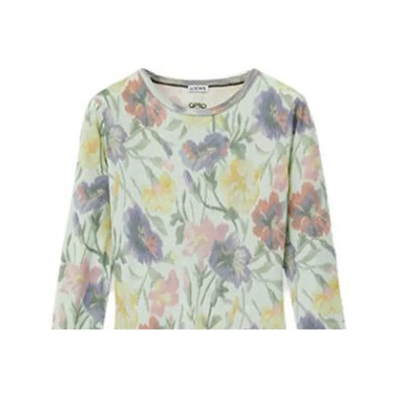 LOEWE Morning Glory print Midi Dress-4