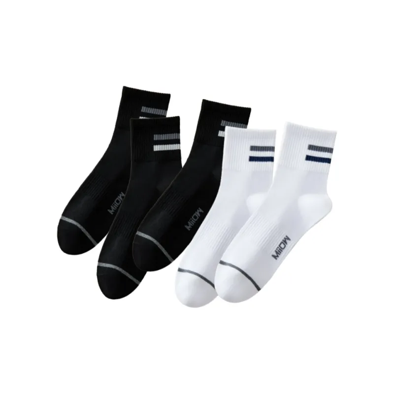 MIIOW Mid Calf Socks Men's 5 Pack-9
