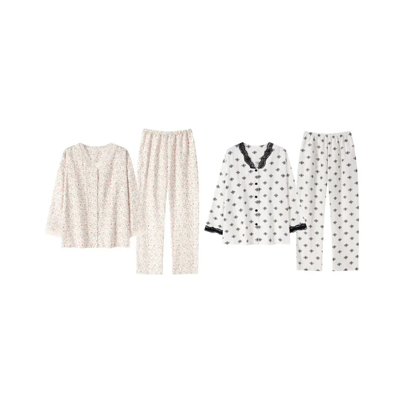 Herbal Primer Pajama Set Women's Combo Set-33