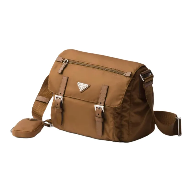 PRADA Re Nylon Recycled Nylon Shoulder Bag, Crossbody Bag Unisex Brandy-1