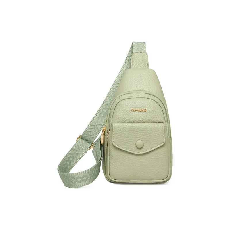 SWIMADE PU Sling Bag Regular Women's Ecru/Black/Light Green/Brown-1