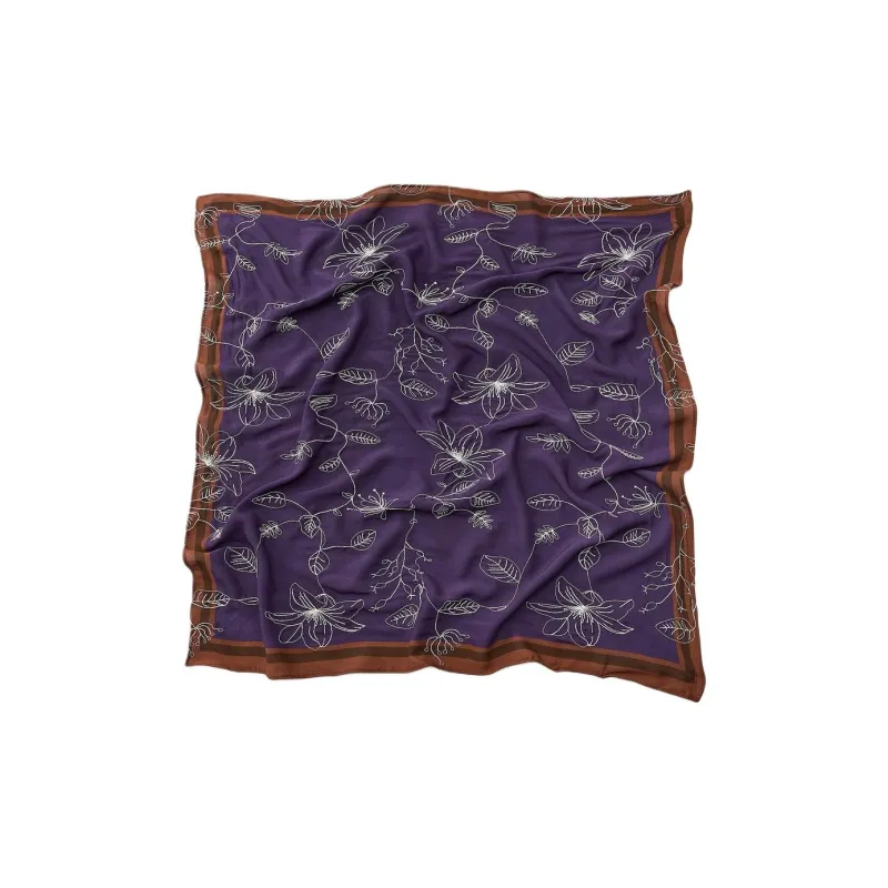 ZARA Viscose Knit Scarves Women's Purple-0