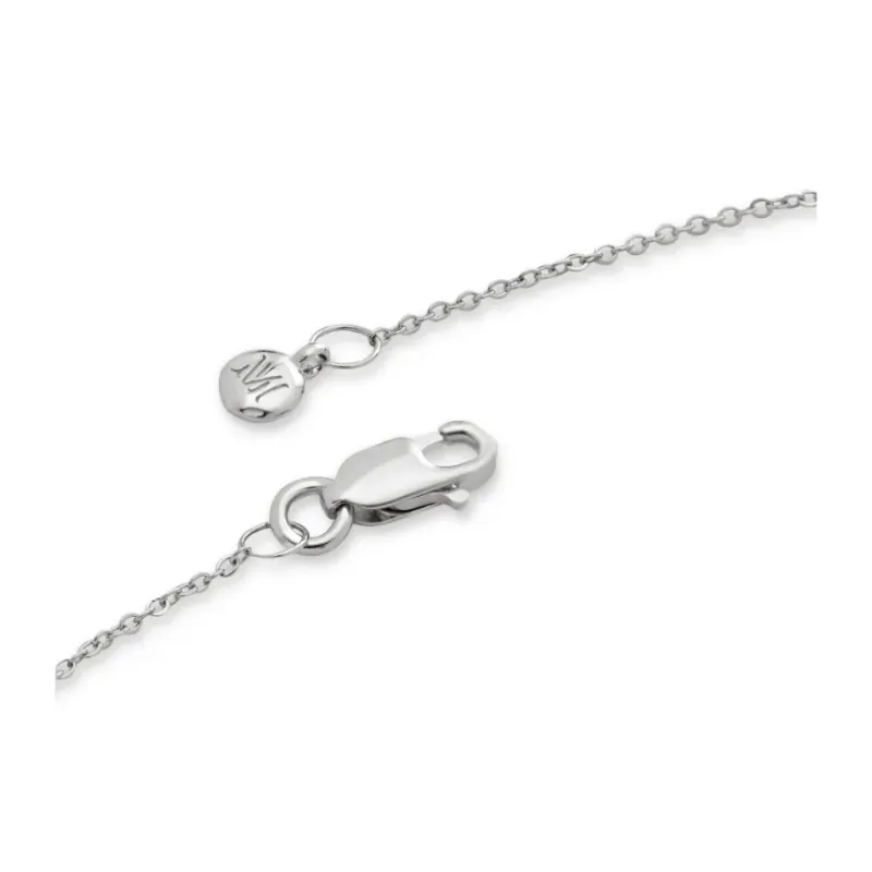 Monica Vinader 14kt White Gold Super Fine Chain Necklace-1