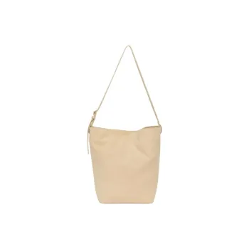 ARKET Cow Split Leather Bucket Bags Shoulder Bags Medium Size Women's Light Beige