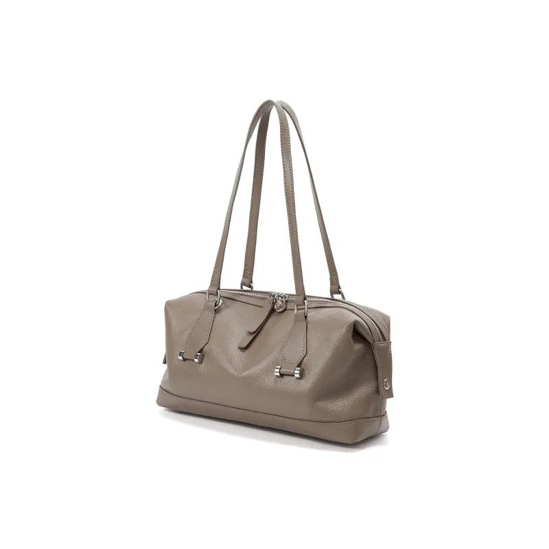 RED DRAGONFLY Cow Leather Shoulder Bag Women's Elephant Gray-1
