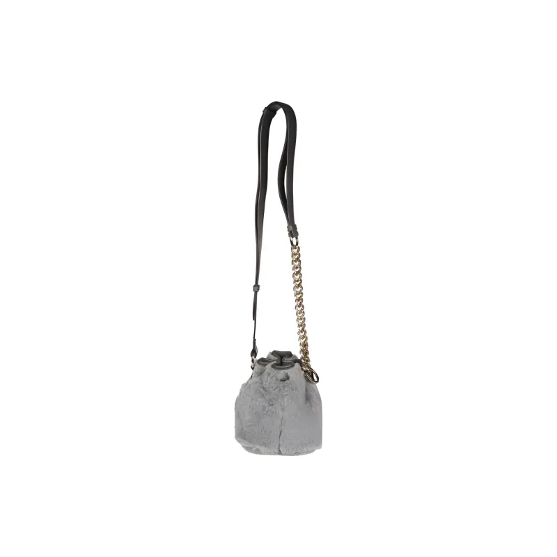 MaxMara Faux Fur Bucket Bags Crossbody Bag Shoulder Bag Women's Gray-1