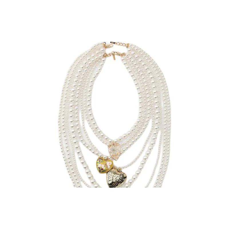 ZARA Resin Necklaces Women's White-2