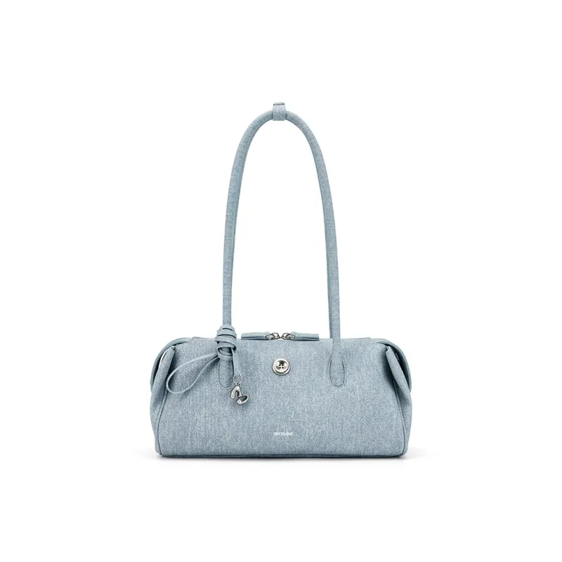 MCMIKO Polyurethane Bonded Synthetic Leather Shoulder Bag Women's Light Denim-0