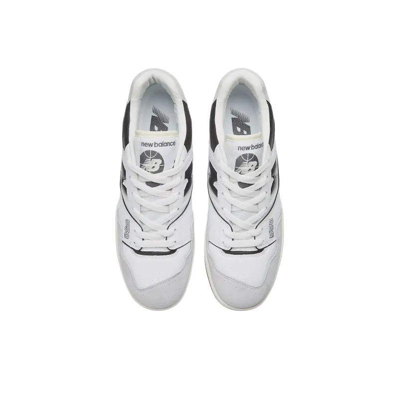 New Balance NB 550 Anti Slip Wear Resistant Low Top Skateboard Shoes Men's White Black Gray-3