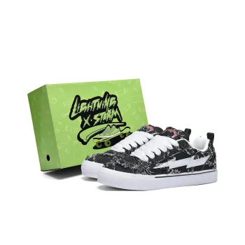 SITULANG Lightning Chanel Inspired Anti Slip Wear Resistant Low Top Skateboard Shoes Unisex