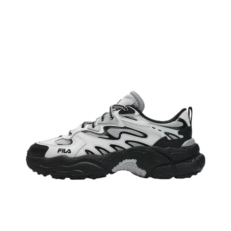 FILA Fern Sneakers Anti Slip Wear Resistant Low Top Casual Shoes Women's White Gray-0