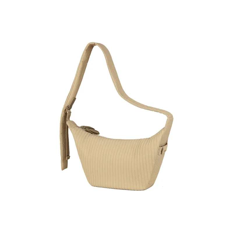 Thereble Soft Crossbody Bag Mommy Bag Dumpling Bag Large Size Women's Khaki-0
