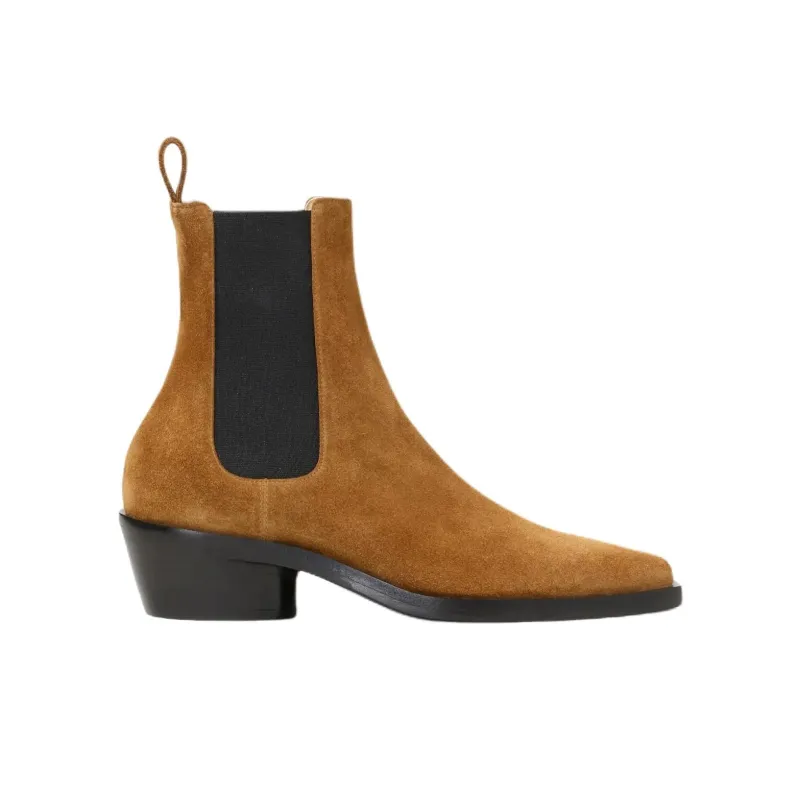 PROENZA SCHOULER Bronco Short Chelsea Boots 4cm Women's Brown-1