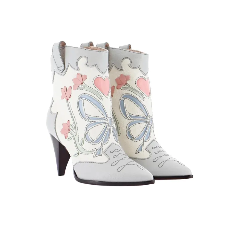 Sophia Webster SHELBY Ankle Boots 8.5cm Women's White-2