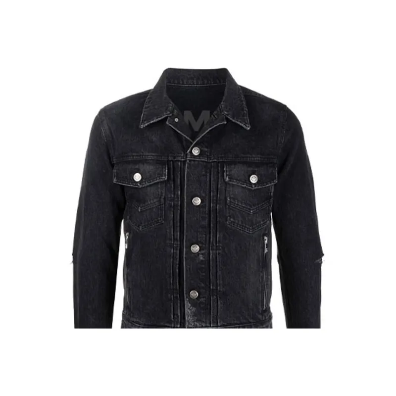 BALMAIN FW21 Denim Jacket Men's Black-4