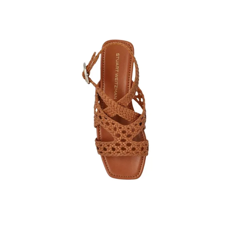 Stuart Weitzman/SW One Strap Sandals Women's Brown-4