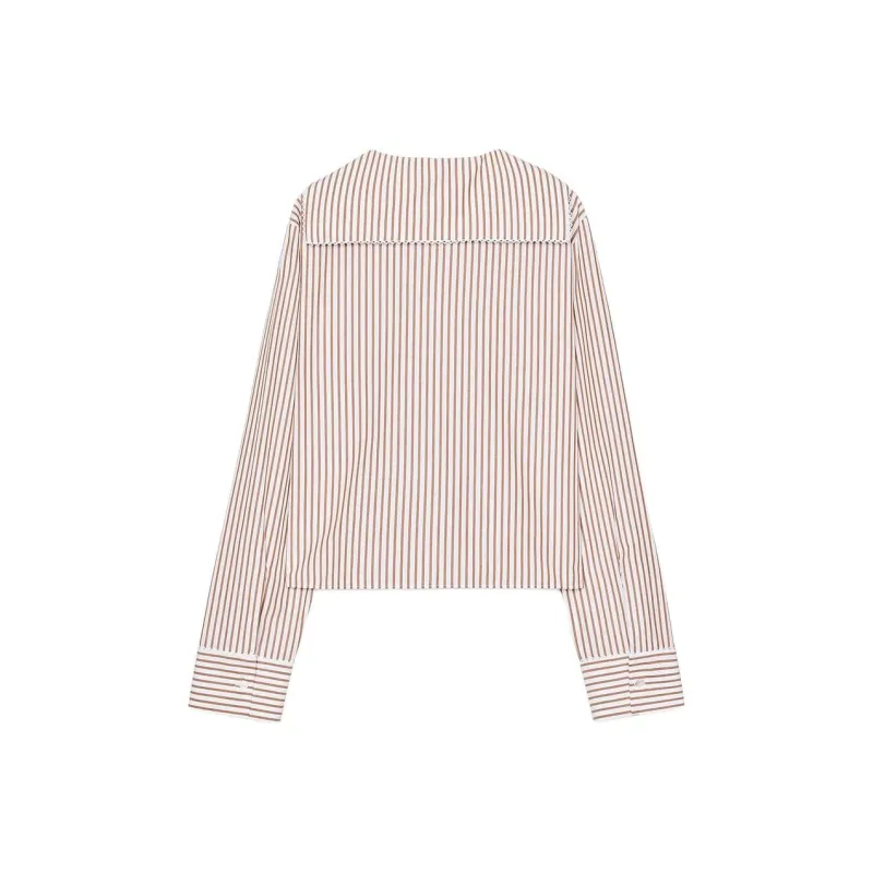 ZARA Shirts Women's Brown/White-1
