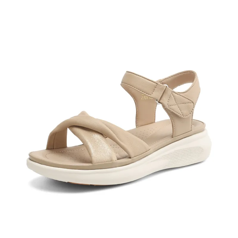 BOERDIQI Beach Sandals Women's Apricot/Ecru-0