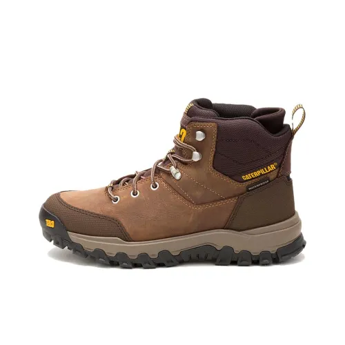 CAT Threshold Rebound Hiker Slip Resistant Short Mid Calf Outdoor Boots Men's Umber