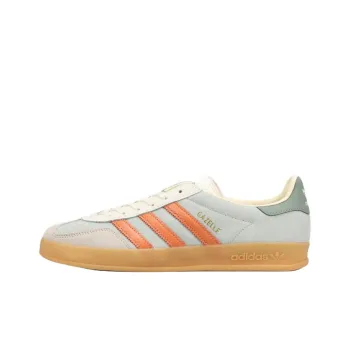 Adidas Originals GAZELLE INDOOR Anti Slip Wear Resistant Low Top Skateboard Shoes Men's Gray White