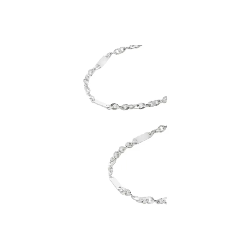 Monica Vinader 14K White Gold Shimmer Bracelet-2