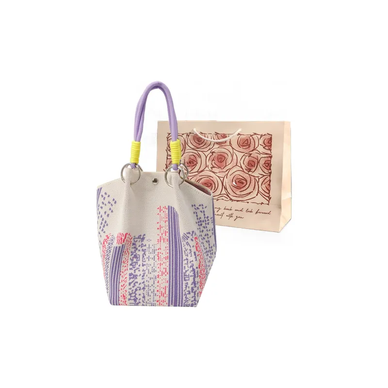 VERADONNA Polyester Handbag Regular Women's Blue/Pink/Ecru/Black/White/Purple/Dark Blue-16