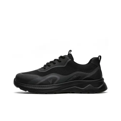 Fire Flying Fish Anti Slip Wear Resistant Low Top Casual Shoes Men's Black