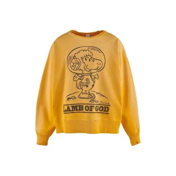 SAINT Mxxxxxx Slogan print Cotton Sweatshirt