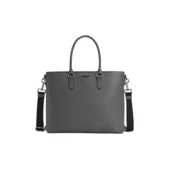 COACH Beckett Grain Leather One Shoulder Handbag Tubas Men's Gray