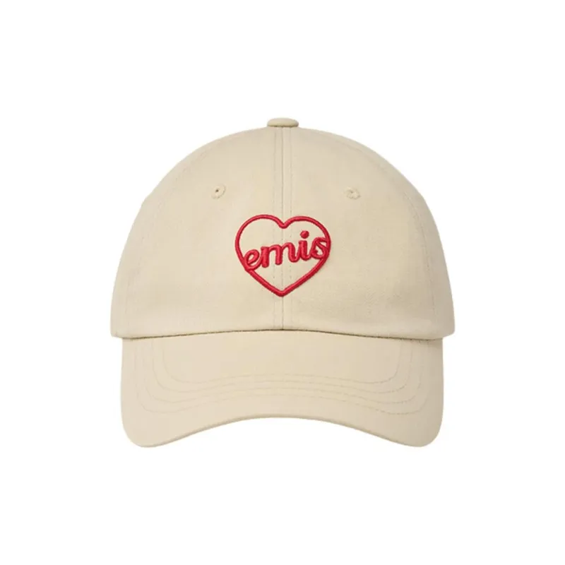 Emis Cotton Baseball Caps Unisex Beige-1