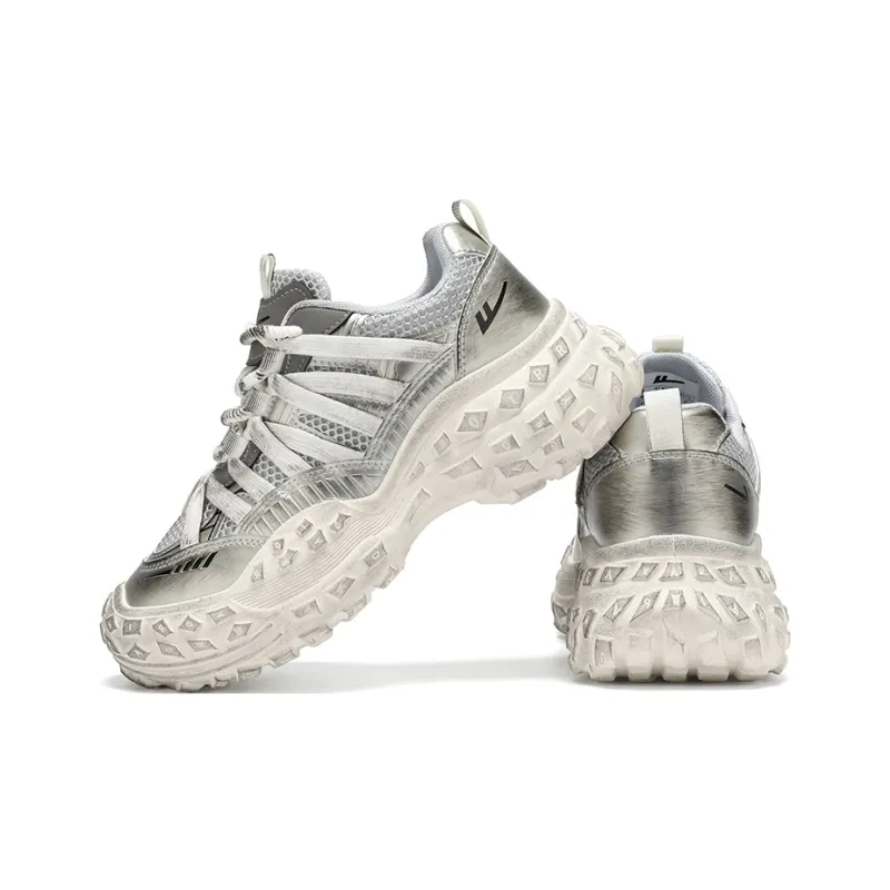 Warrior Abrasion Resistant, Breathable, Lightweight Low Top Chunky Sneakers Women's Neon Green-1