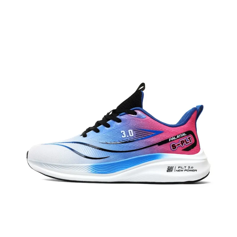 PALATIAL Carbon Running Shoes Men Low Top White Blue, Light Gray Orange, Black Green-0