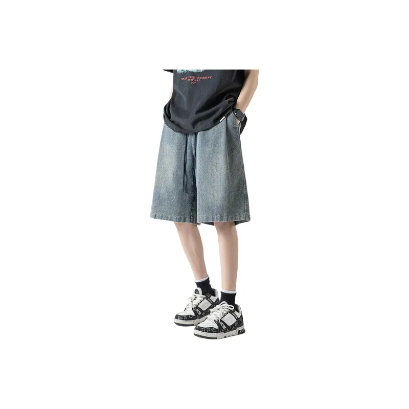WARNING LIGHT Denim Shorts Unisex-1