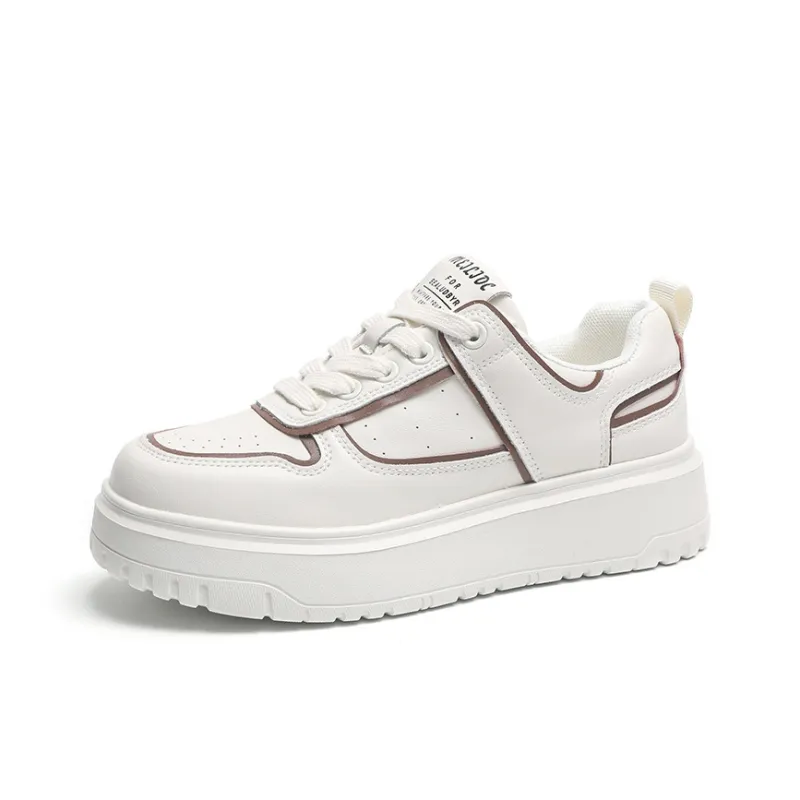 O.L Small White Shoes Low Top Skateboard Shoes Women's-0
